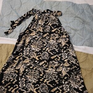 Floral Black and Cream Swing Tank Top